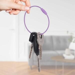 10-100PCS 스틸 와이어 키 체인 멀티 컬러 원형 로프 케이블 루프 야외 캠핑 수하물 태그 마킹 클립 여행