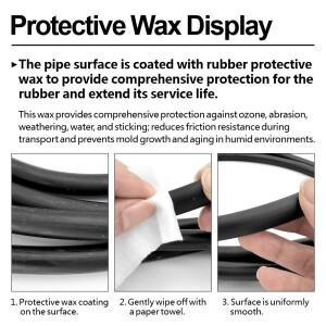 헤비듀티 NBR 연료 라인 호스 ID 2-19mm 오일 및 부식 방지 블랙 고무 튜브 (오토바이, ATV, 더트 바이크