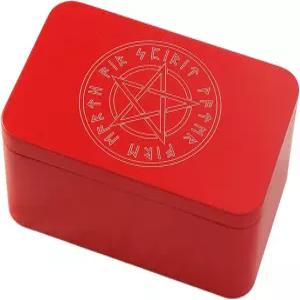 강니스 직사각형 금속 카드 상자 놀이 용기 보석 보관 케이스 포장 게임 빈 보관함 철 보드