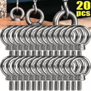 전산볼트 M4m5m6m8 스틸 리프팅 아이 볼트 원형 링 홀 나사형 와이어 로프 아이볼트