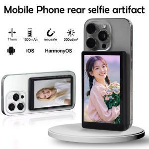 5인치 폰 셀피 모니터 스크린 무선 마그네틱 마운트 브이로그 후면 카메라 와이파이 블루투스 연결 라이브