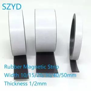 자석시트지 자석판 보드 칠판 1 메터 고무 자석 스트립 10x1 20x1 30x1mm 접착 테이프 폭 101520304050mm