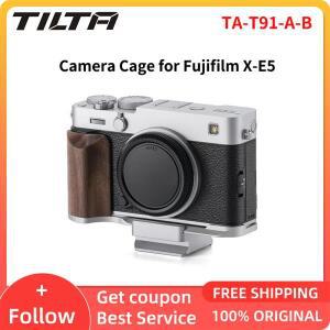 TILTA TA-T91 후지필름 X-E5 카메라 케이지 베이스 키트 여행용 나무 그립 플레이트