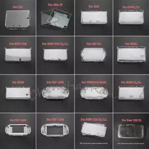 PS포탈케이스 크리스탈 보호 케이스 커버 하드 쉘 스킨 2DS 3DS XL LL NDSL NDSi GBA SP PSP 2000 3000 PSV