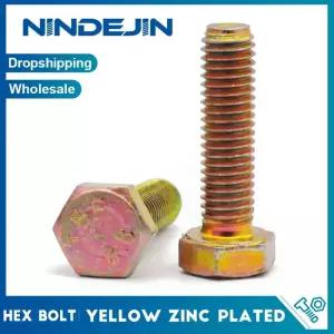전산볼트 2-10개 육각 볼트 88 황색 아연 강철 풀 연장형 M4m5m6m8m10m12 캡 스크류
