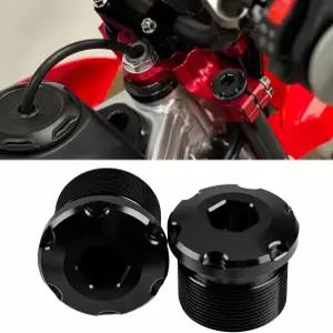 카니투 포크 캡 모터사이클 빌렛 알루미늄 프론트 튜브 볼트 일반 재고 교체용 혼다 CRF110/125 20192023