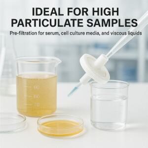 일회용 주사기 필터 GF 유리 13/25mm 0.22um 실험실 사용 100개/팩