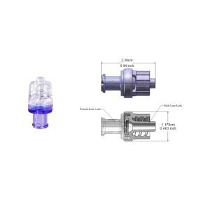 10개입 루어락 의료용 역류 방지 밸브 일회용 무침 주사기 연결기
