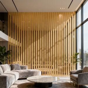 현대적인 골드 스트라이프 필앤스틱 벽지, 침실 포인트 거실 가구 리모델링을 위한 반짝이는 메탈릭 디자