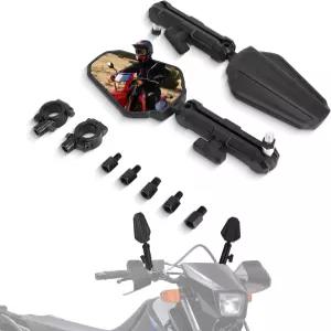 IUVWISN 모터사이클 어드벤처 리어 뷰 미러 8/10MM 조절 가능한 알루미늄 유니버설 KLR 650 DR650 XR650L