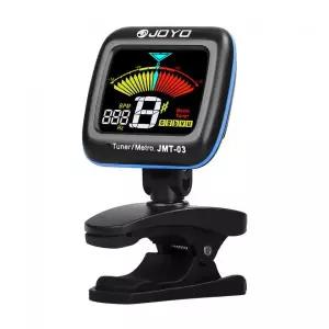 기타조율기 튜닝기 튜너 JOYO JMT-03 기타 360 학위 회전식 클립형 탭 템포 메트로놈 기능 기타베이스 우쿨
