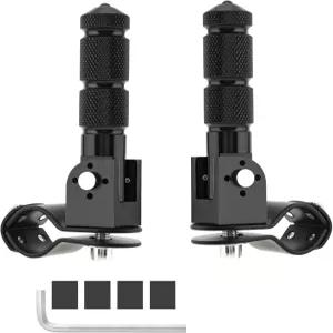 혼다 가와사키 야마하 두카티 스즈키 BMW 오토바이 스쿠터 자전거 전기 접이식 페달 지지대(블랙)를 위한