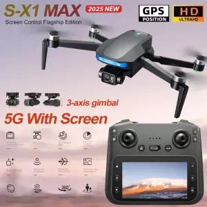 드론 S-X1mAX GPS 전문가용 4K 카메라 3축 짐벌 항공 FPV 브러시리스 대형 스크린 리모컨 접이식