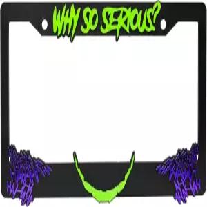 LP 프레임워크가 왜 그렇게 심각한가요 조커 3D 번호판 프레임 1팩 자동차 커버 유니버설 미국 블랙 홀더