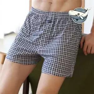 편안한 남성 체크 팬티 면소재 허리밴드 코끼리팬티 사각팬티