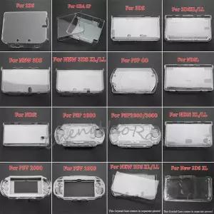 PS포탈케이스 크리스탈 보호 케이스 커버 하드 쉘 스킨 NDSL NDSi XL LL GBA SP PSP 2000 3000 PSV 1000 Ne