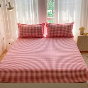 고품질 피티드 시트 - 마이크로파이버 소프트, 구김 방지, 미끄럼 플래드 스타일 트윈/풀/퀸/킹 싱글/커플