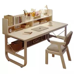 고등학생 책상 중학생 데스크 원룸 간이 공부방 책장 포함 일체형 오크 그레이 수납장용기