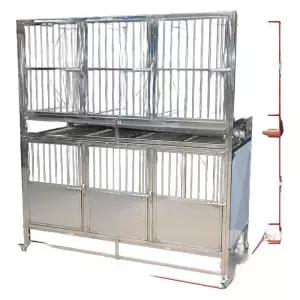 스텐 켄넬 중형견 핏불 테리어 61x42x45cm 케이지 반려견