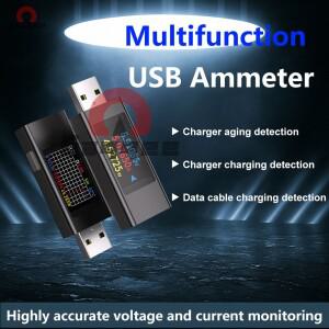KWS-MX23 USB 테스터 1.06인치 IPS 디스플레이 DC 4-30V 0-8A 전력계 전압 전류 용량 모니터 충전기 테스