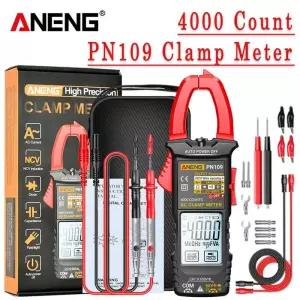 누설전류계 측정기 ANENG PN109 스마트 4000 카운트 디지털 클램프 미터 전문 600A 고전류 NCV 유도 비접촉