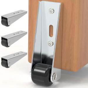 부드럽게 움직이는 방향성 바퀴, 하단 장착 고정 캐스터, 가구용 조용한 소형 캐스터(나사 포함), 테이블/