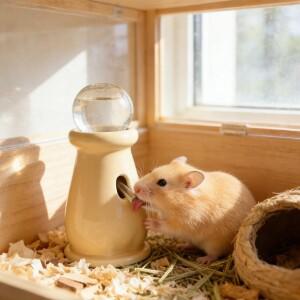 친칠라 물병 자동 누수 방지 무드립 디스펜서 소형 동물 (애완용 기니피어, 토끼,