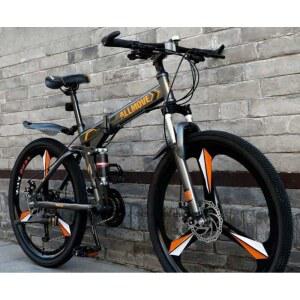 ALLMOVE 접이식 자전거 성인용 흰색 파란색 벨로 고성능 커피 충격흡수 단속