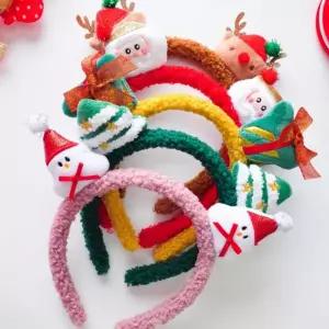 눈사람 크리스마스 머리띠 루돌프 콘서트 머리띠 파티 트리