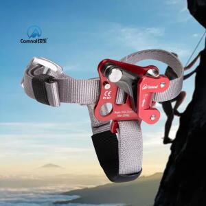 야외 발 등반기 SRT 암벽 라이저 페달 벨트 그립 로프 장비 낙하 방지 좌우
