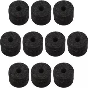 캐시비트 10개 블랙 소프트 심벌 스탠드 펠트 와셔 원형 드럼 교체 보호 및 사운드 향상 드러머를 위한