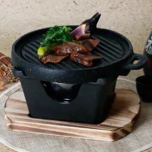 노다 숯불 미니화로 받침세트+고기불판 가정용 캠핑 개인 1인 화로 바베큐그릴