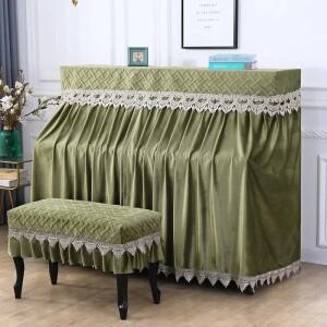 장식 피아노 의자 2피스 세트 미니멀리스트 현대 홈 커버 먼지와 태양 방지 솔리드 컬러 천