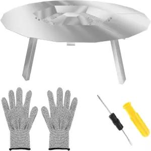 솔로 스토브 모닥불용 CAMUTKRY 열 디플렉터 19.5인치 3개의 탈착식 다리가 있는 액세서리용 프리미엄