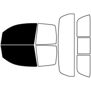 토요타 툰드라 2007-2021 2도어 더블 캡 - 블랙 5 싱글 플레이 노 버블 필름 직접 차량 전면 프리컷 키트와