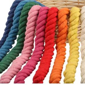 면끈 두꺼운 면 로프 트위스트 로프 장식 컬러