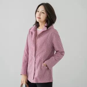 [마담4060]엄마옷 마담4060 탈부착후드잔체크 중년여성 데일리 점퍼 -RJP2603040-