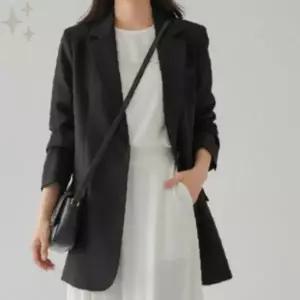 베이직 롱 간절기 임산부 출산 데일리 출근 통근 봄 가을 여성 아우터 블랙