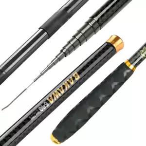 BAKAWA 텔레스코픽 스트림 낚싯대 3.6M 4.5M 5.4M 6.3M 7.2M 100 탄소 섬유 초경량 여행용 막대 민물