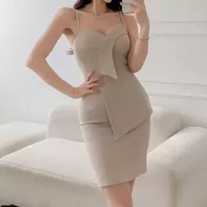 H스타일 OP)버디원피스 봄 여름 원피스 OPS 홀복 드레스 페미닌 글램 데이트룩