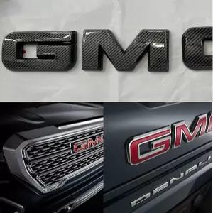 시에라 1500/2500 / HD 2019-2026 전면 및 후면 오버레이 6 PCS 새로운 프레시 룩 - 카본 파이버