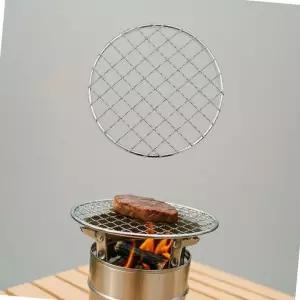 304 스테인리스 원형 석쇠 13cm 1인용 캠핑 고기 불판 구이망