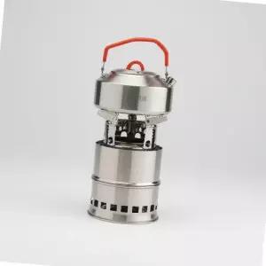 아웃도어 휴대용 캠핑 주전자 1L 미니 화로대 세트 낚시 차박