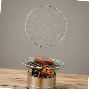 304 스테인리스 원형 석쇠 15cm 캠핑용 고기 불판 구이 그릴망