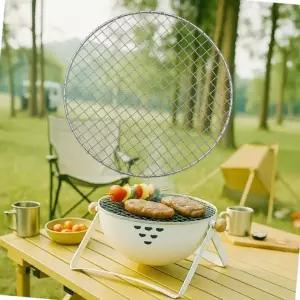304 스테인리스 원형 석쇠 26cm 캠핑 화로대 고기 구이망 그릴
