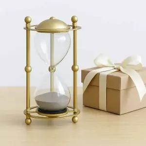 [RIZPICK]글라스 유리시계 사우나시계 시간재기 모래시계 30분 골드실버