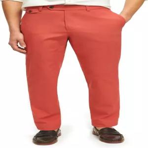 브룩스 브라더스 남성용 스트레치 수피마 코튼 포플린 치노 슬림 핏 팬츠