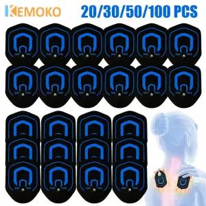 20/50/100PCS 전극 패드 젤 (TENS 침술 물리기용) EMS 근육 자극 패치 세척 가능 마사지 스티커