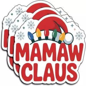 3Pcs 마마우 클라우스 스티커 재미있는 명절 할머니 크리스마스 선물 꾸미기 방수 명언 킨들 물병 범퍼카