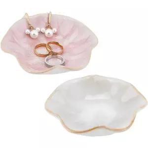 꽃 보석 트레이 반지 접시 악세사리 디스플레이 홈 장식 결혼식을위한 세라믹 팔찌 주최자
